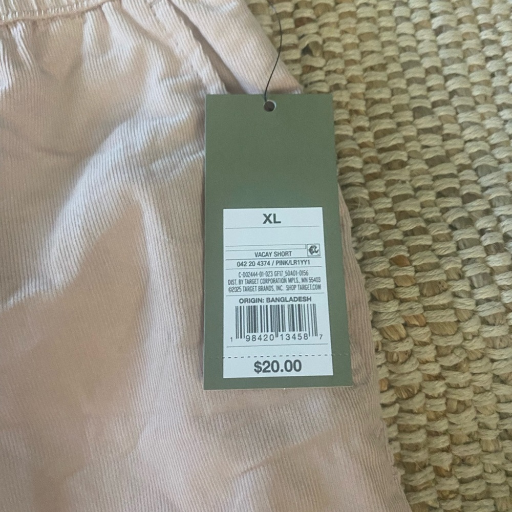 Casual Pink Drawstring Shorts - Picture 2 of 3